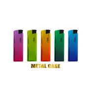Zapalovač piezo Matteo, Colored Shiny Metall Case,